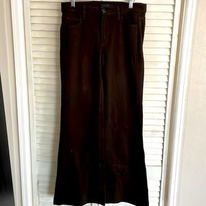 NWOT TAG Dark Brown Flare Leg Pants, Size 28